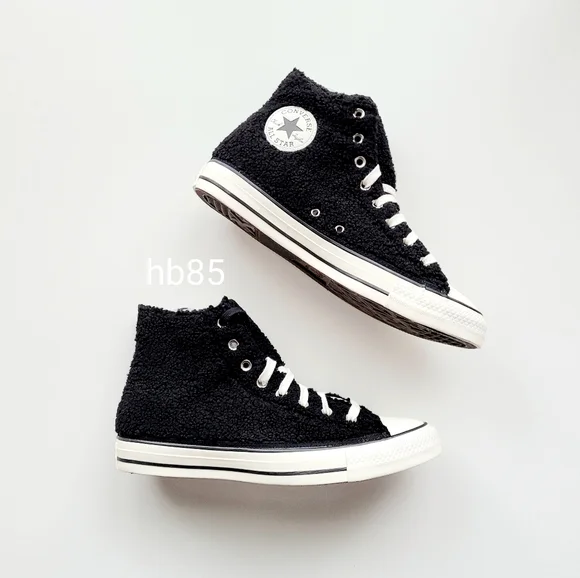 Converse CTAS HI 'Cozy Club' Black Egret Men's 8.5 Women's 10.5 - Picture 1 of 6